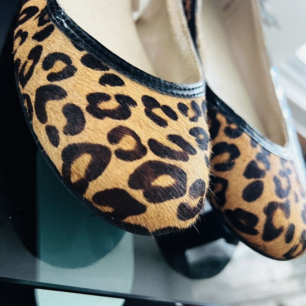 MERONA Cheetah Leopard Animal Faux Calf Hair Ballet Flats Casual Shoes Size 7 - Picture 4 of 11